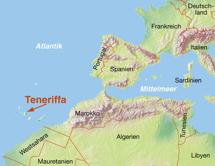 Landkarte Von Teneriffa Spanien | hanzeontwerpfabriek