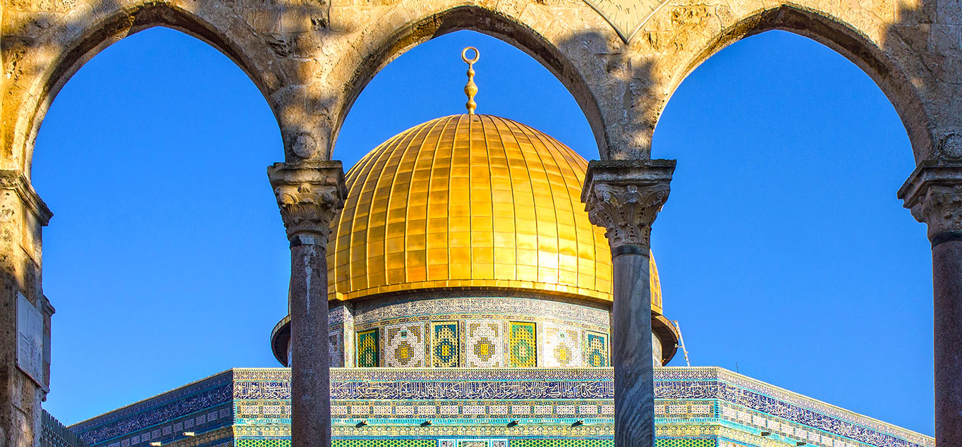 TDie goldene Kuppel des Felsendom in Jerusalem